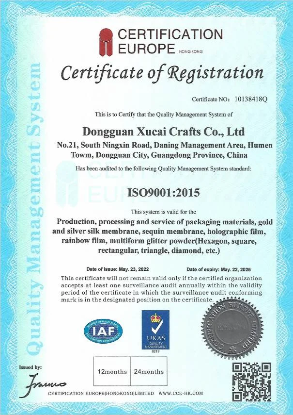 Archived ISO 9001 certificate valid from May 2022 to May 2025