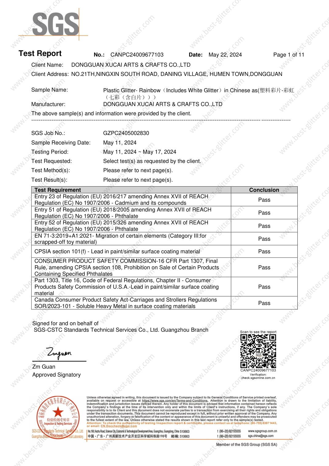 Rainbow series · chemical testing, original document page 1