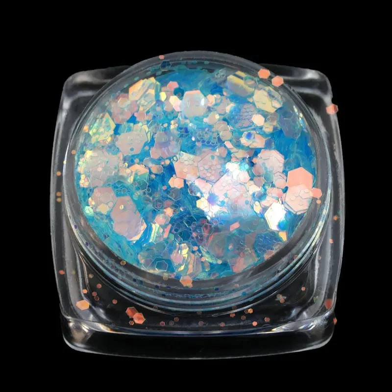 Aurora collection physical glitter samples