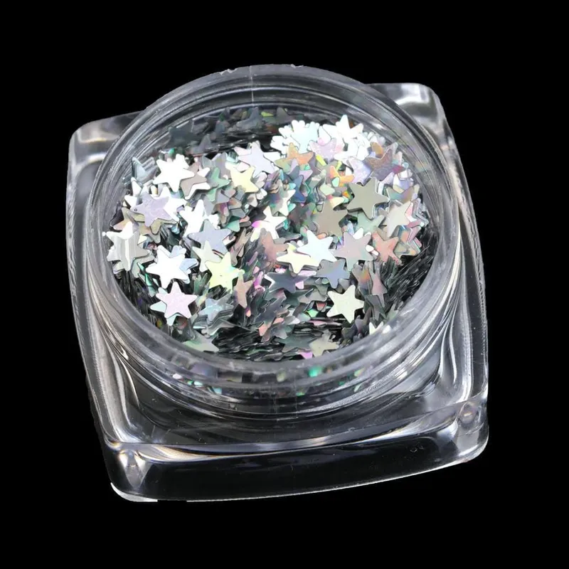 Holographic shapes physical glitter samples