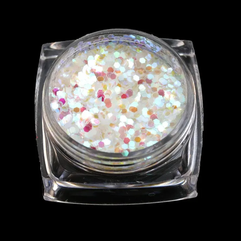 High-gloss rainbow physical glitter samples