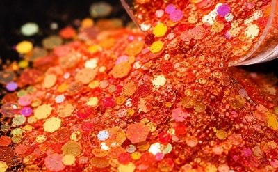 vibrant neon chameleon glitter powder