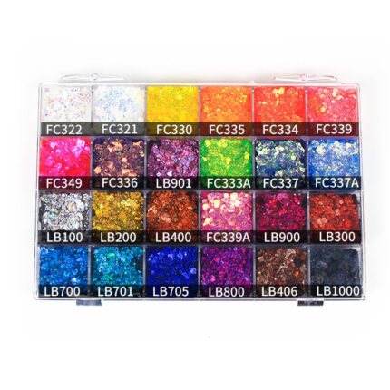 custom color polyester chunky glitter color options