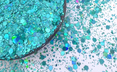 blue holiday glitter for ornaments
