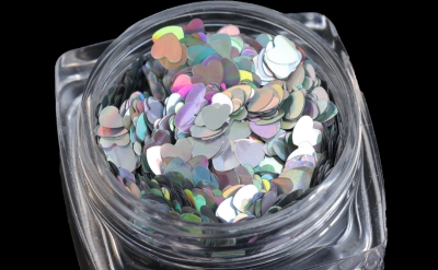 glitter powder for party heart shape
