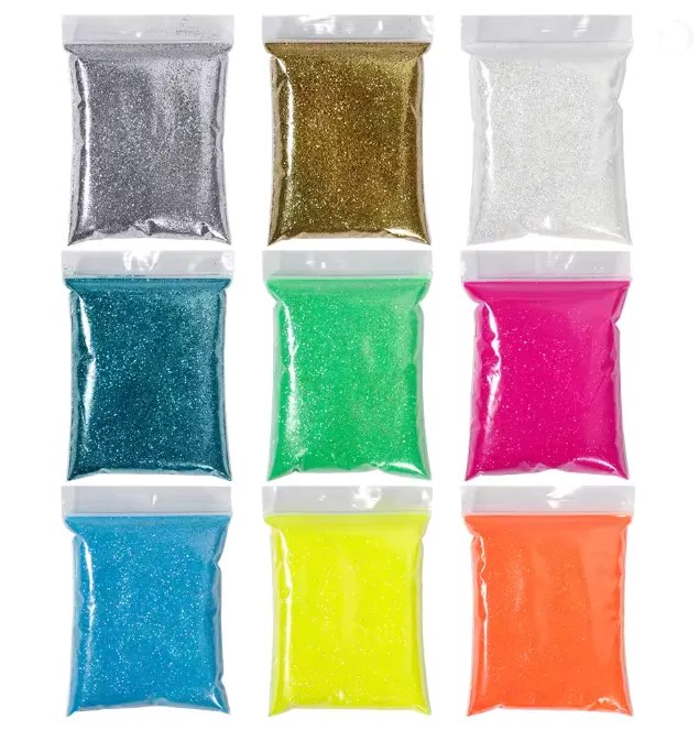 PET glitter powder for Christmas ornaments color selection