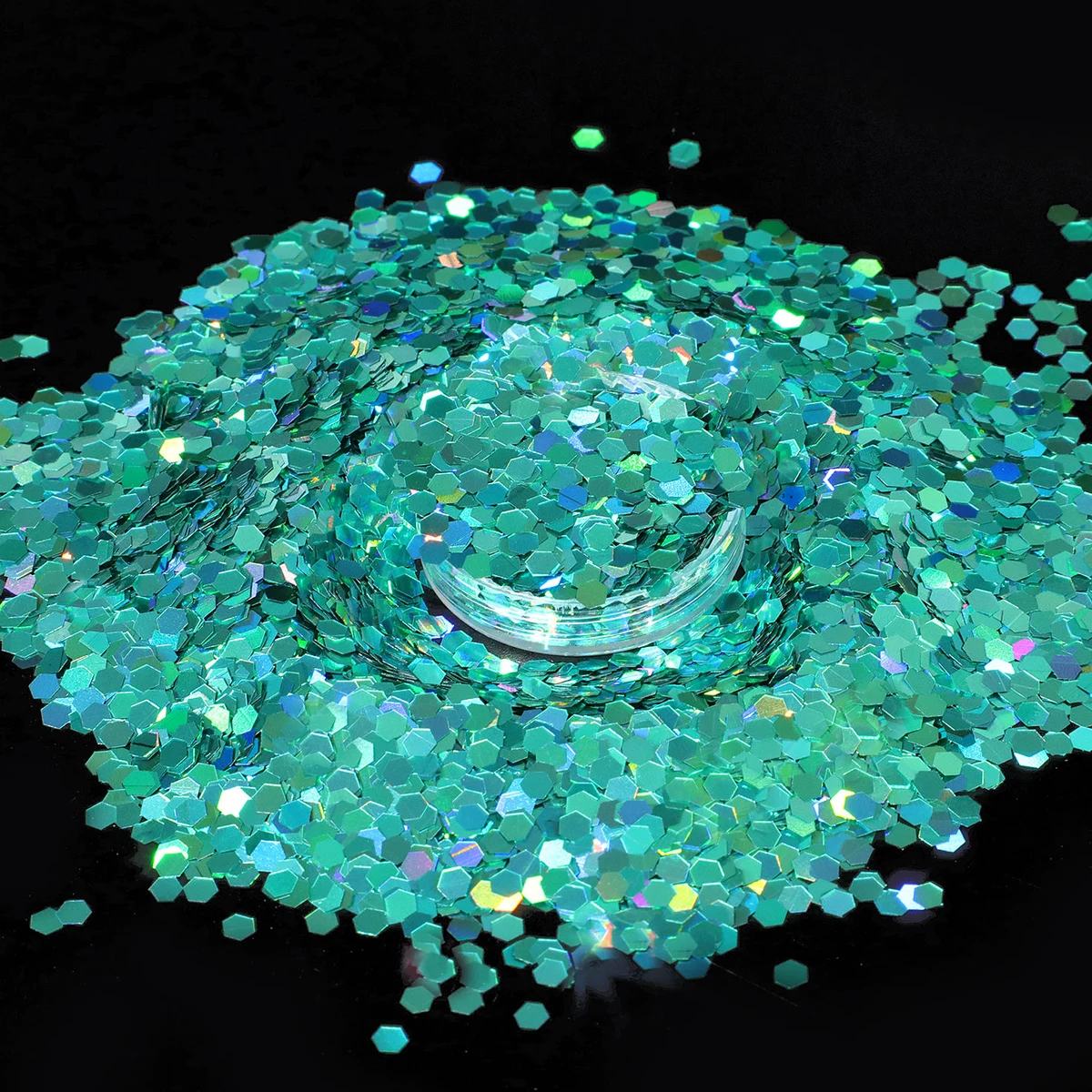 Holographic chunky hexagon mix