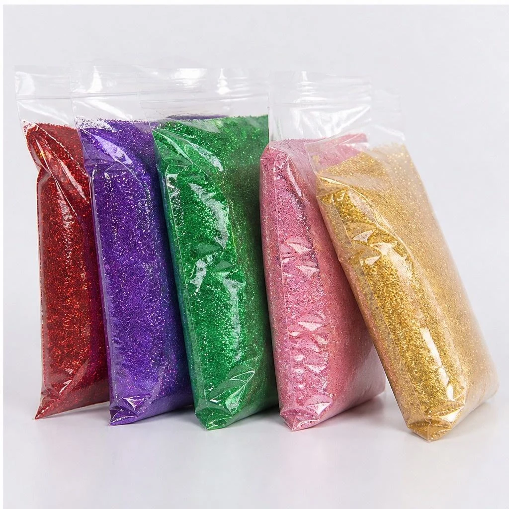 Holographic fine glitter · 2oz shaker jar