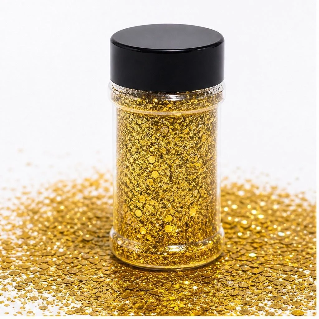 Holographic chunky glitter mix · 2oz shaker jar