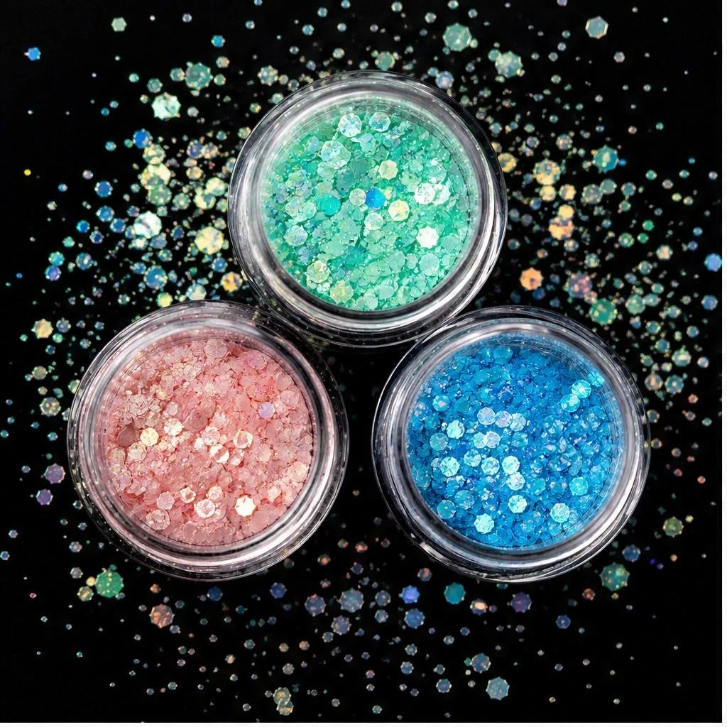 Holographic chunky glitter mix