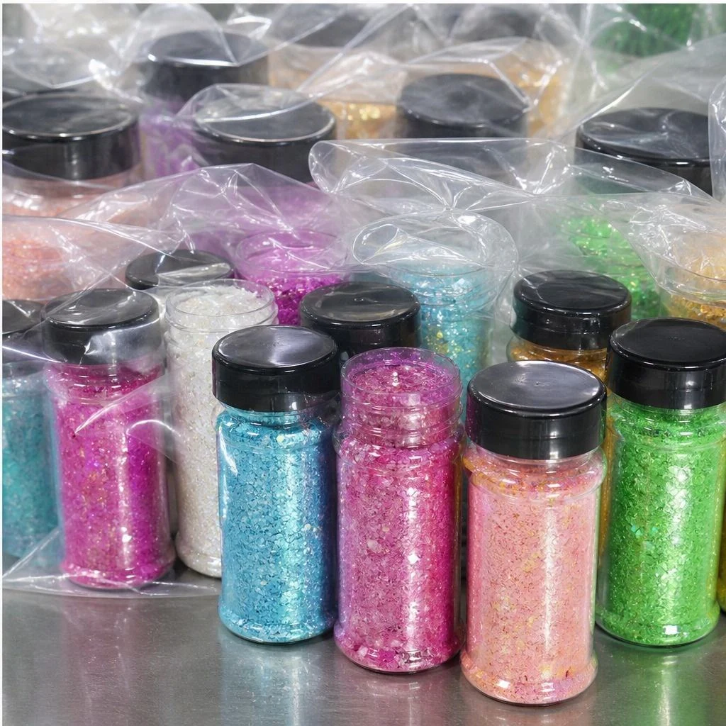 Chunky hexagon mix · 2oz shaker jar