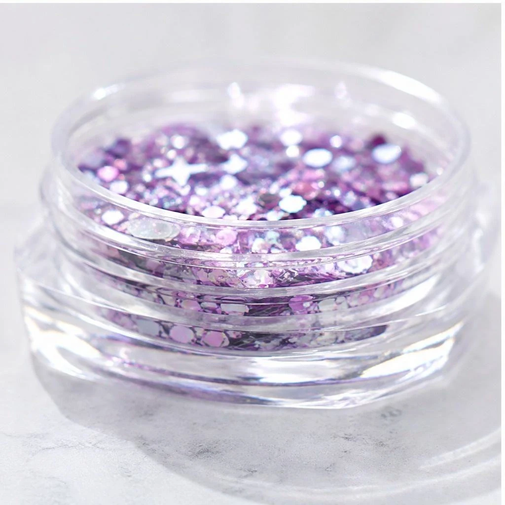 Iridescent chunky hexagon mix