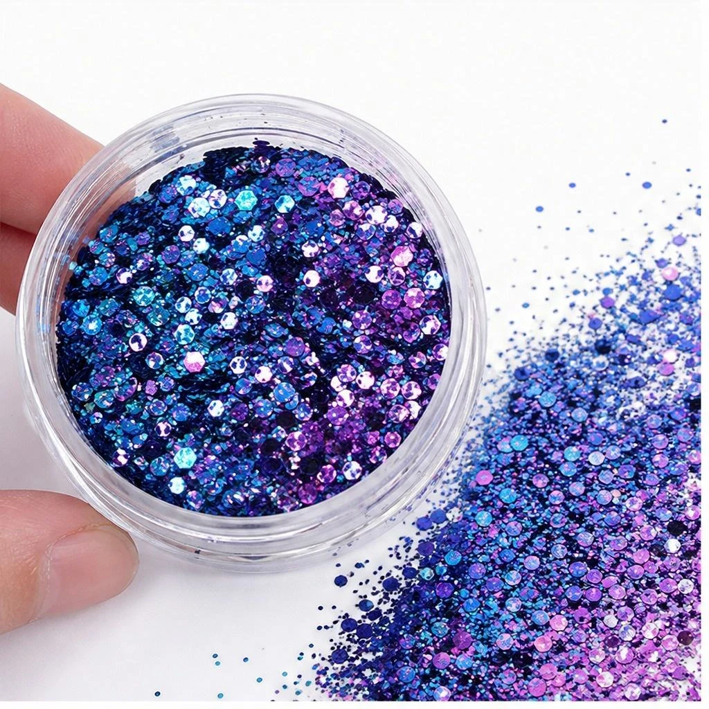 Iridescent chunky hexagon mix