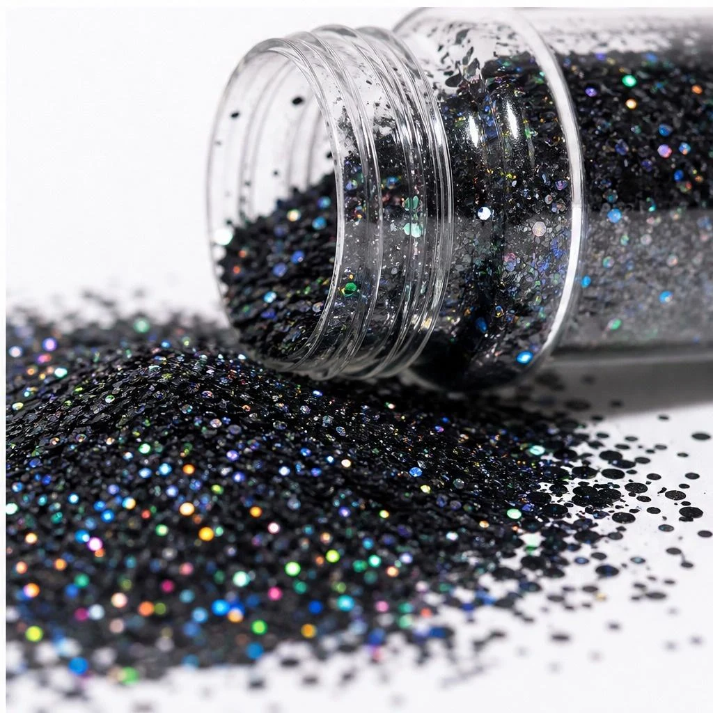 Holographic chunky glitter mix · 2oz shaker jar