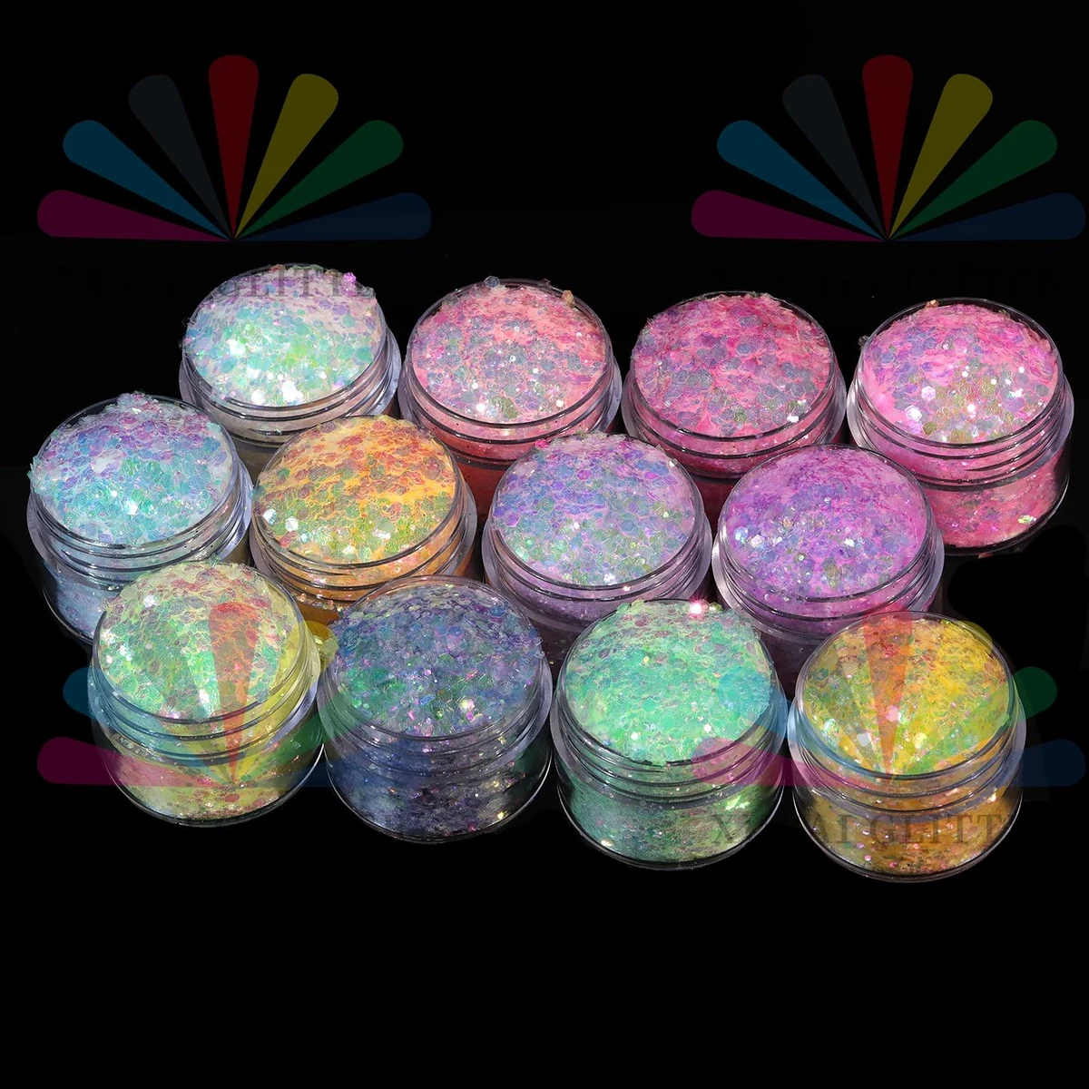 Holographic chunky glitter mix
