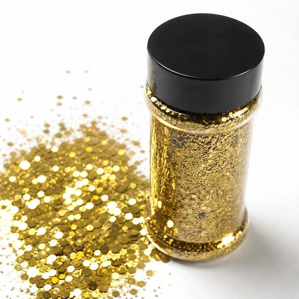 Holographic chunky glitter mix · 2oz shaker jar