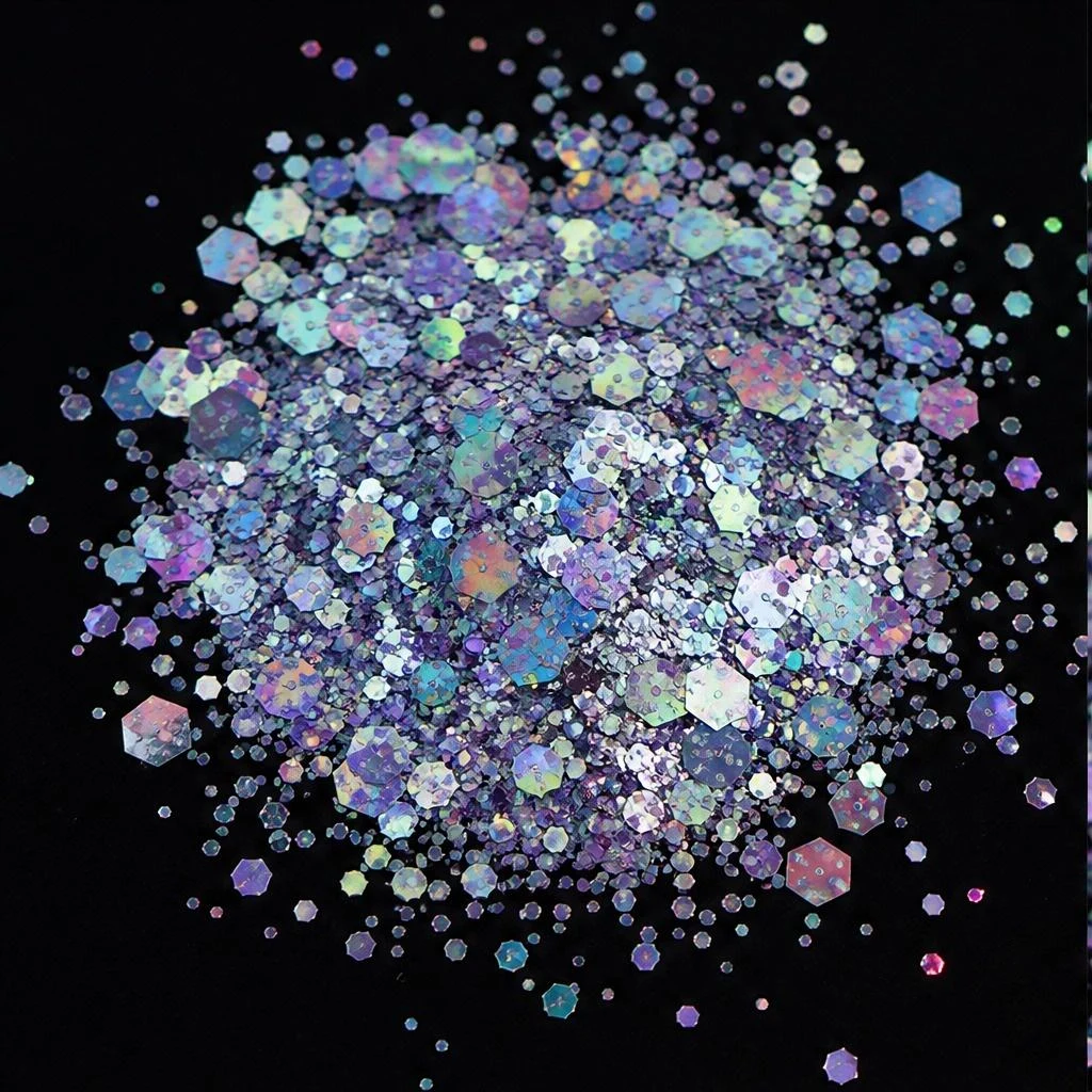 Cat-eye bubble glitter