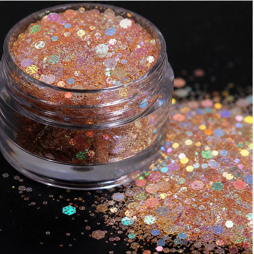 Opal white chunky glitter mix