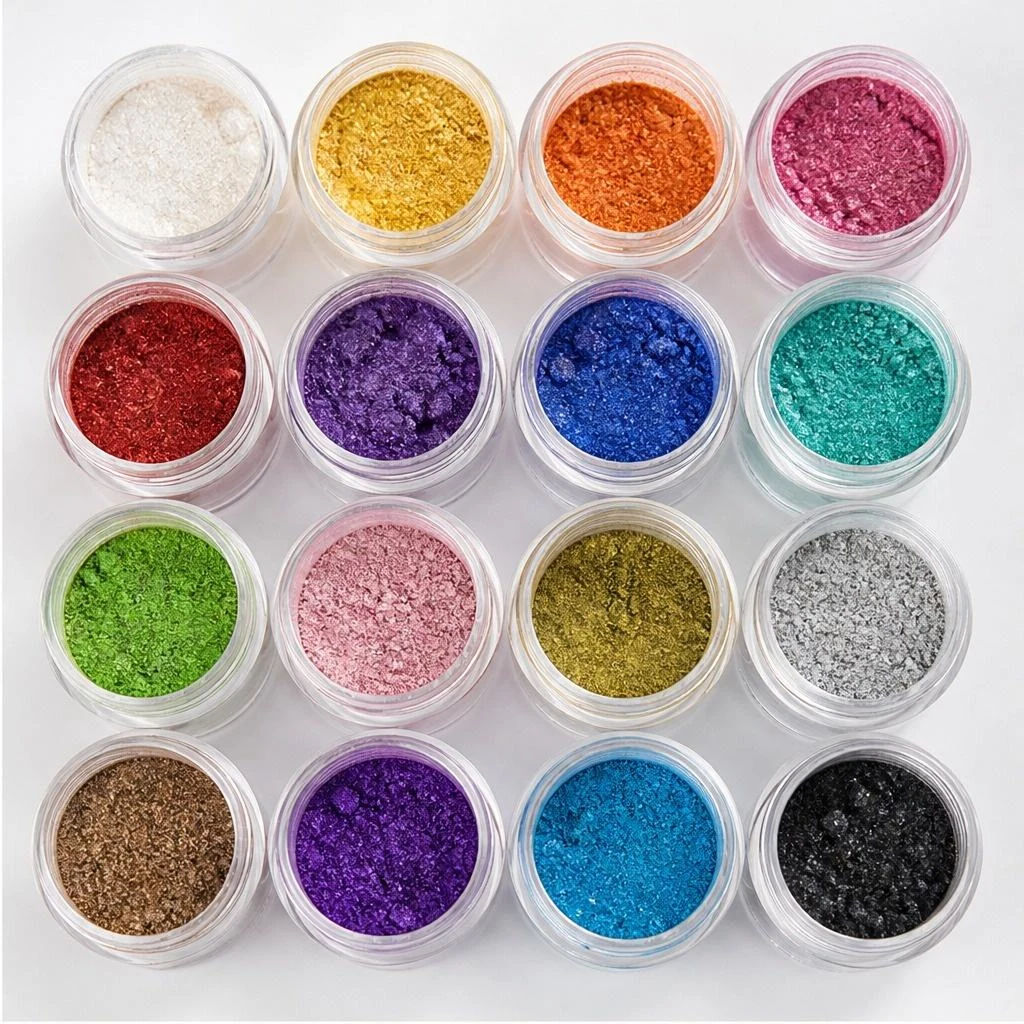 Iridescent chunky hexagon mix