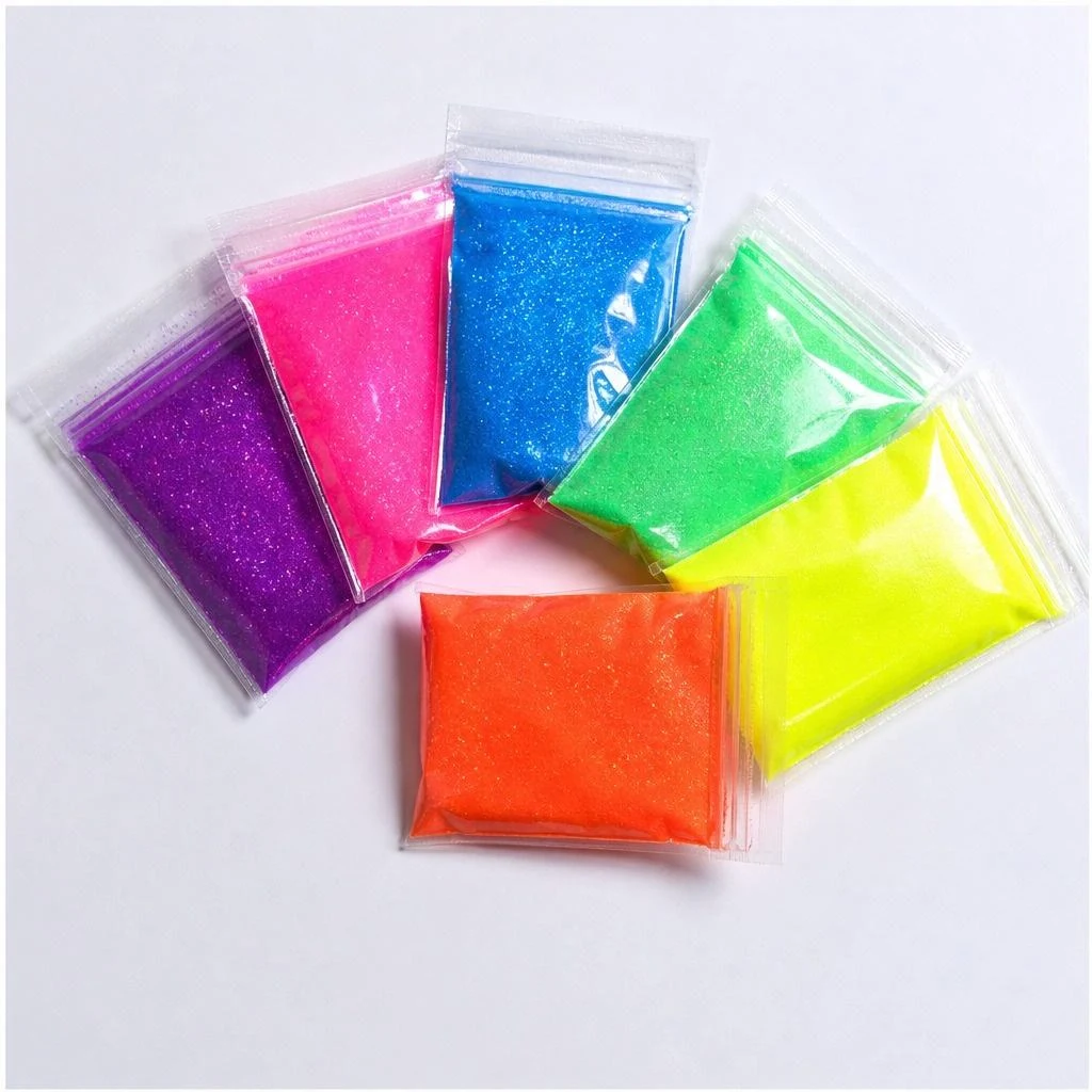 Neon fluorescent pigment powder