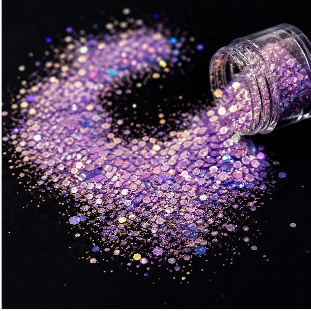 Holographic chunky glitter mix