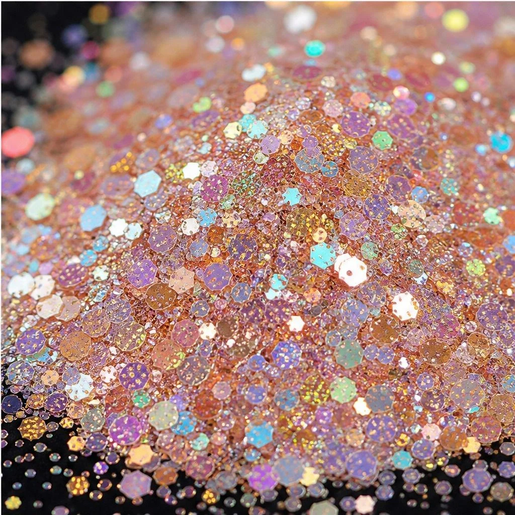 Opal white chunky glitter mix