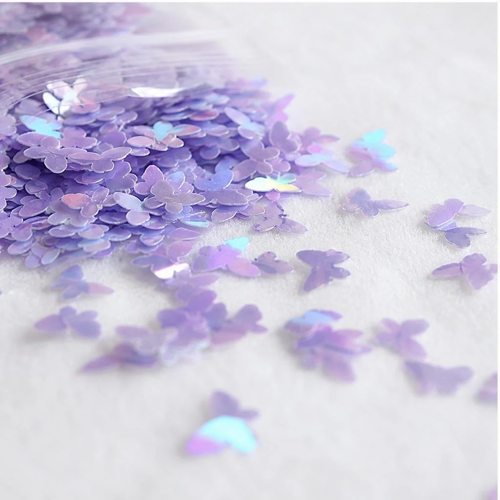 Holographic butterfly glitter