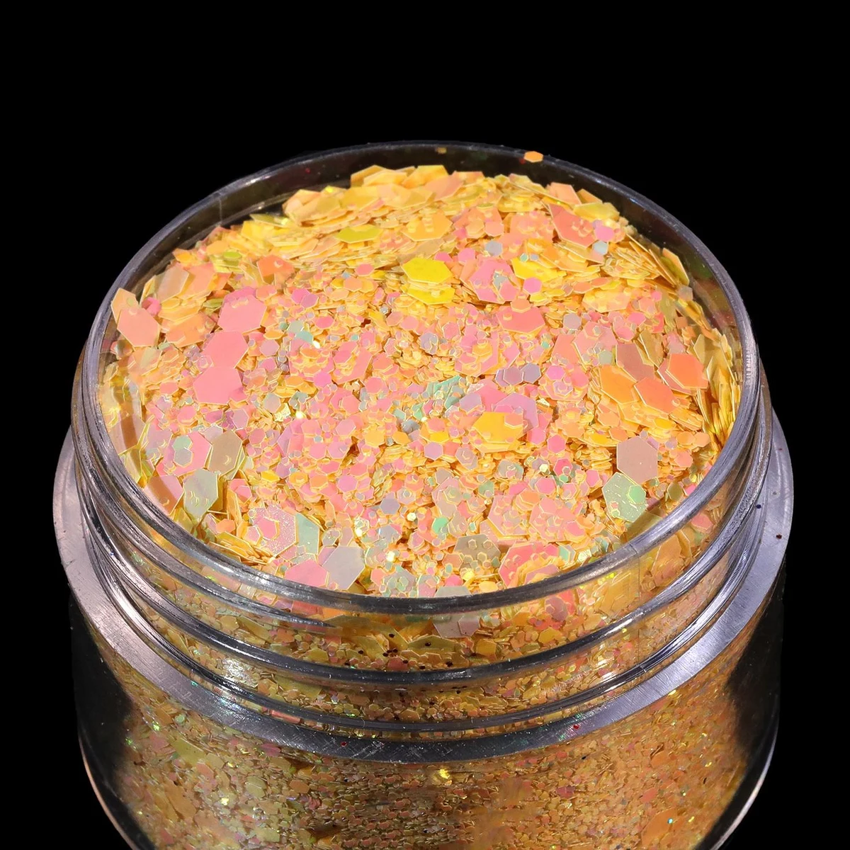 Holographic chunky hexagon mix