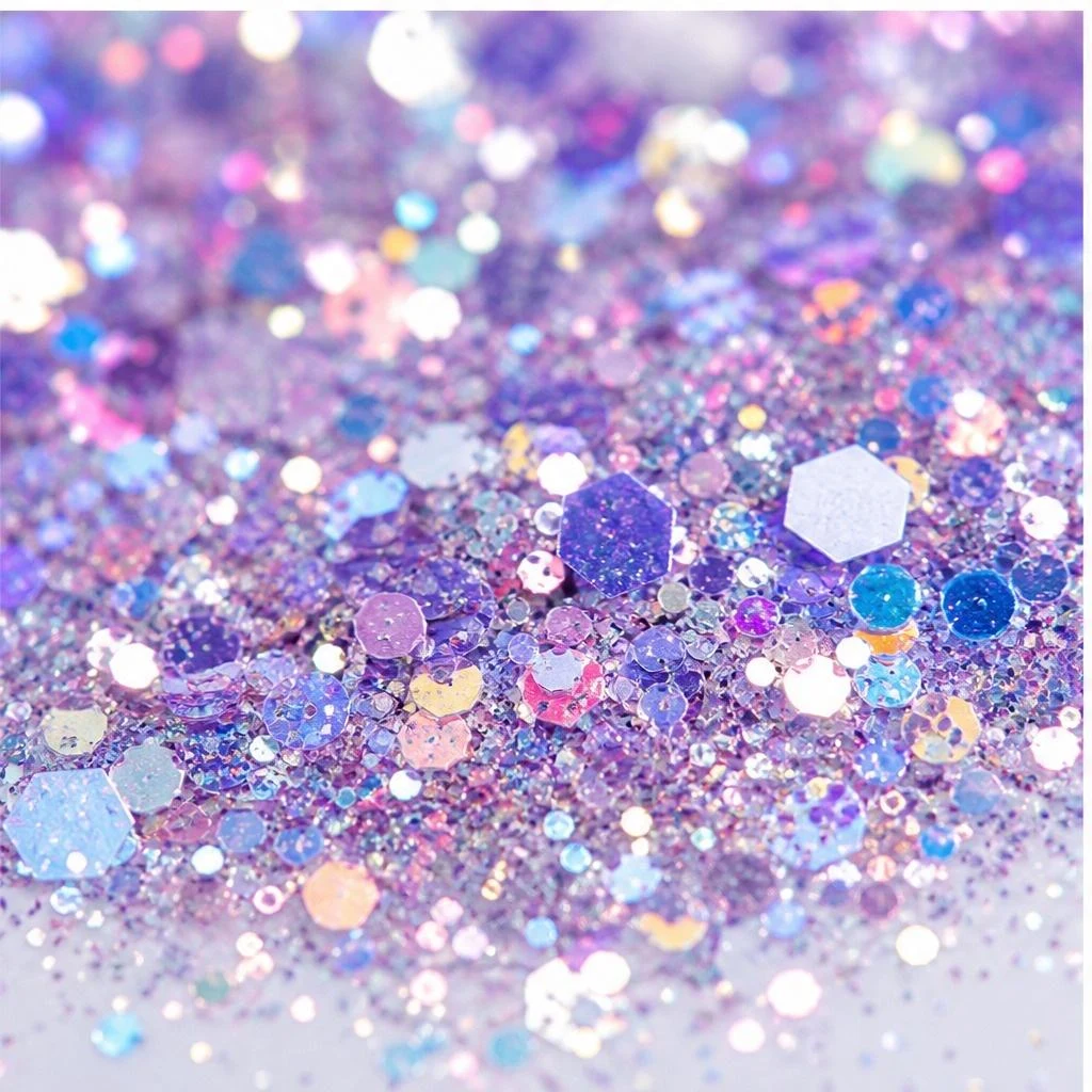 Iridescent chunky glitter mix