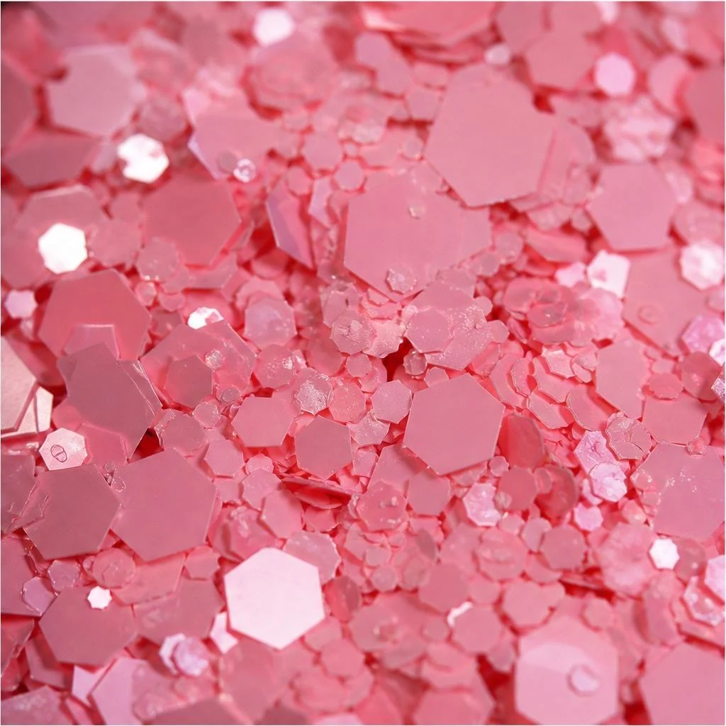 Pink chunky hexagon mix