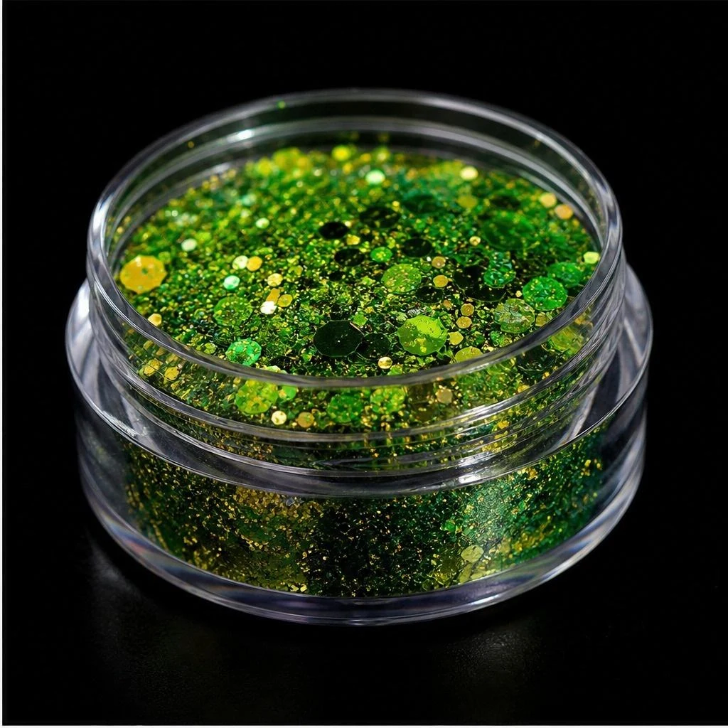 Iridescent bubble glitter