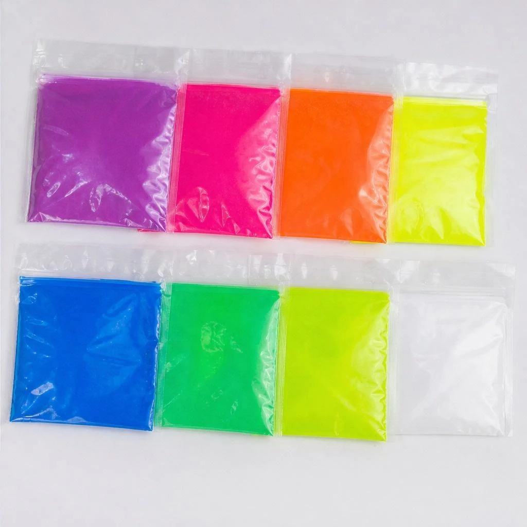 Neon fluorescent pigment powder