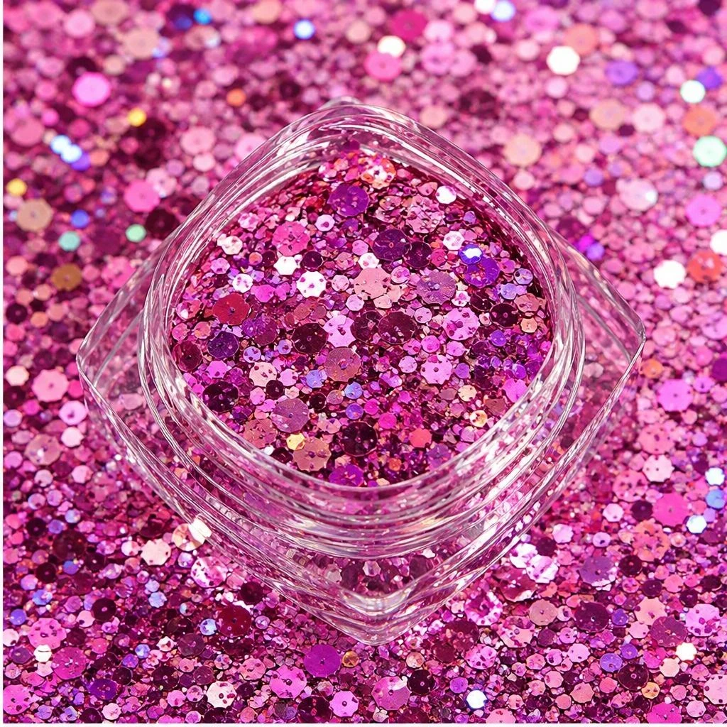 Holographic chunky glitter mix · 10g jar