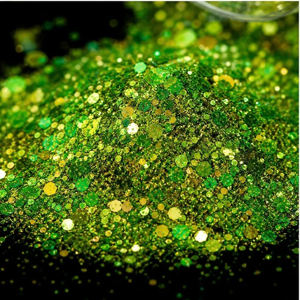 Iridescent bubble glitter