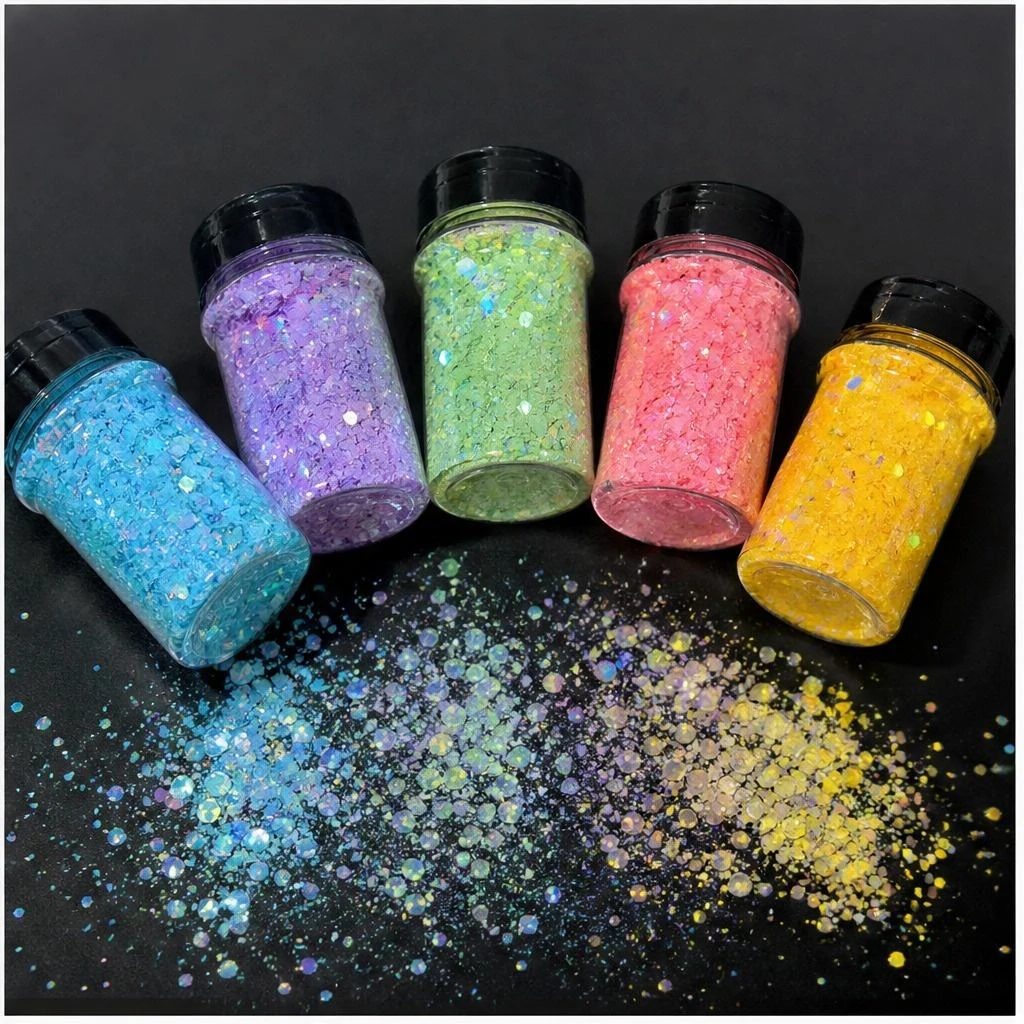 Holographic chunky glitter mix