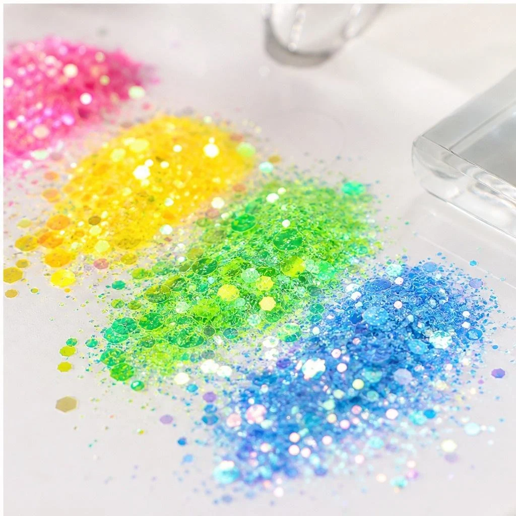 Neon chunky glitter mix