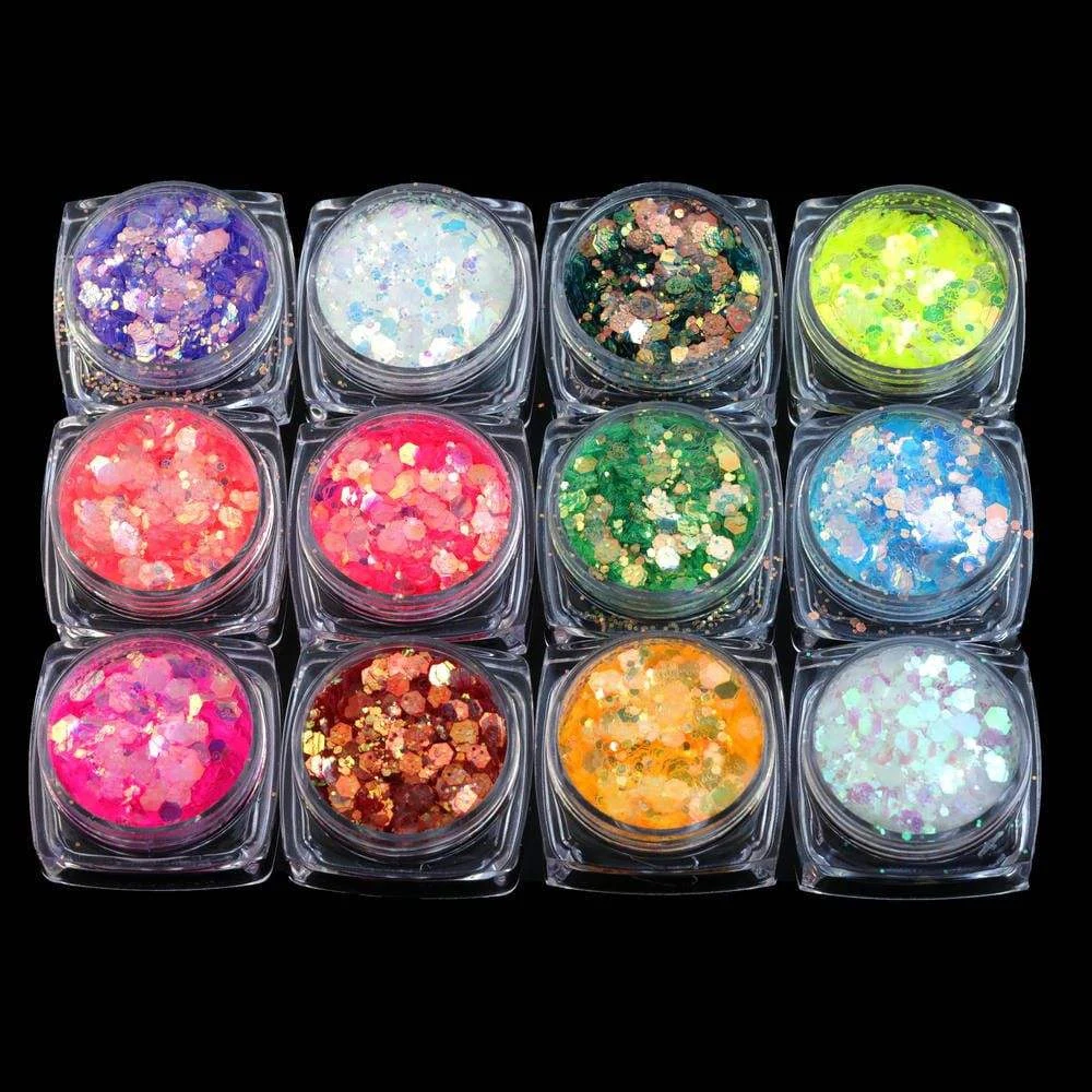Shaped glitter · 12 jars