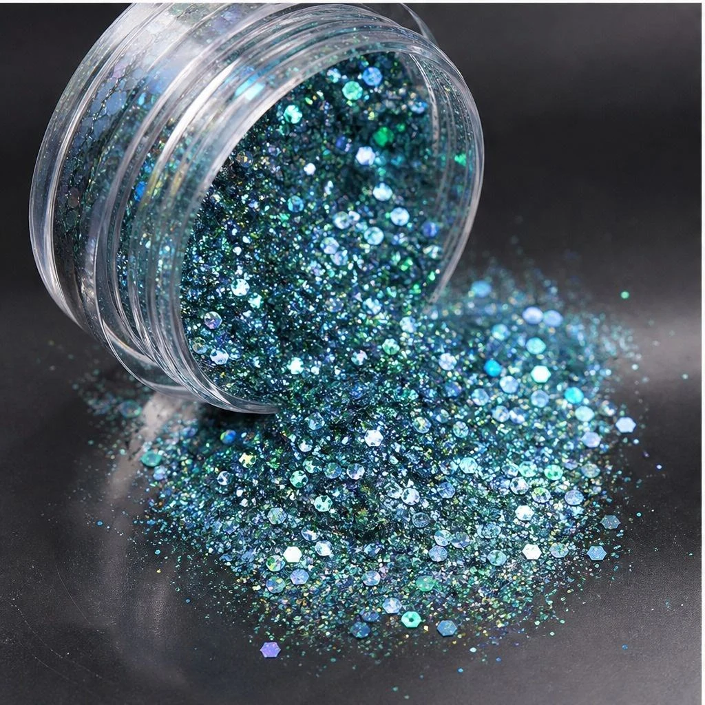 Holographic chunky glitter mix · 10g jar