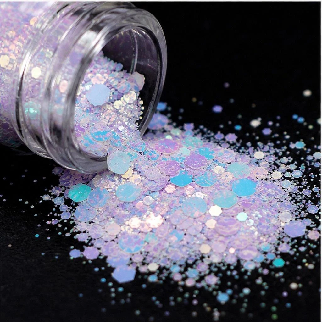 Iridescent chunky glitter mix