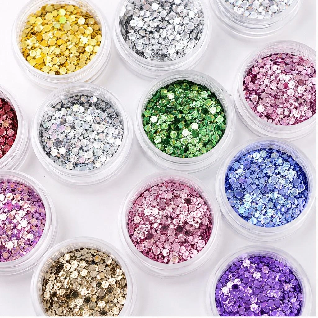 Iridescent chunky hexagon mix