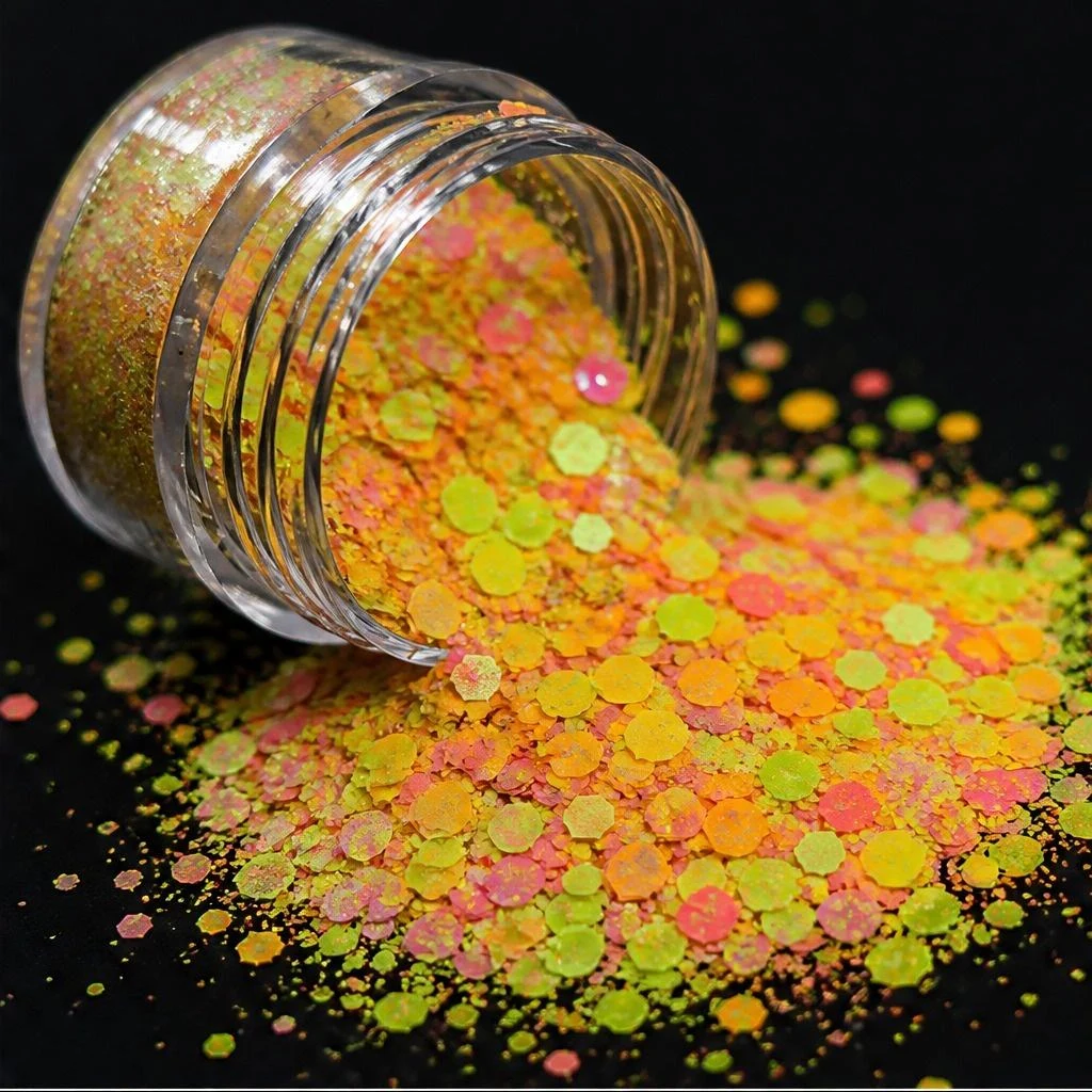 Neon chunky hexagon mix