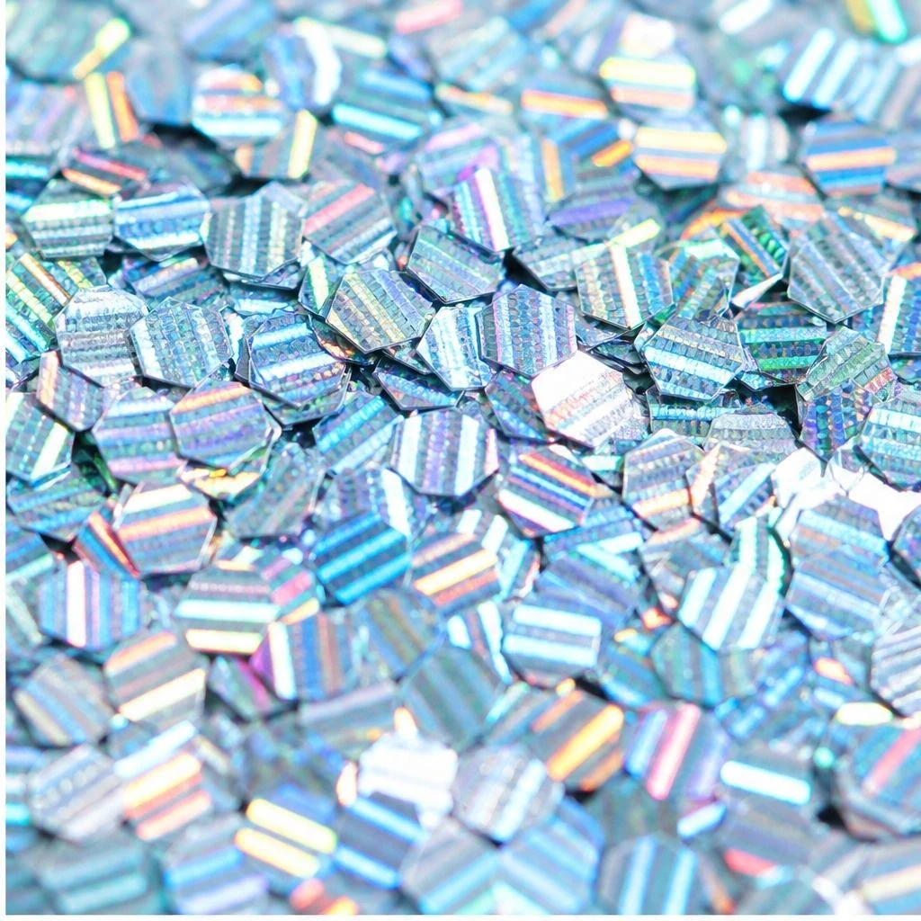Holographic chunky hexagon mix