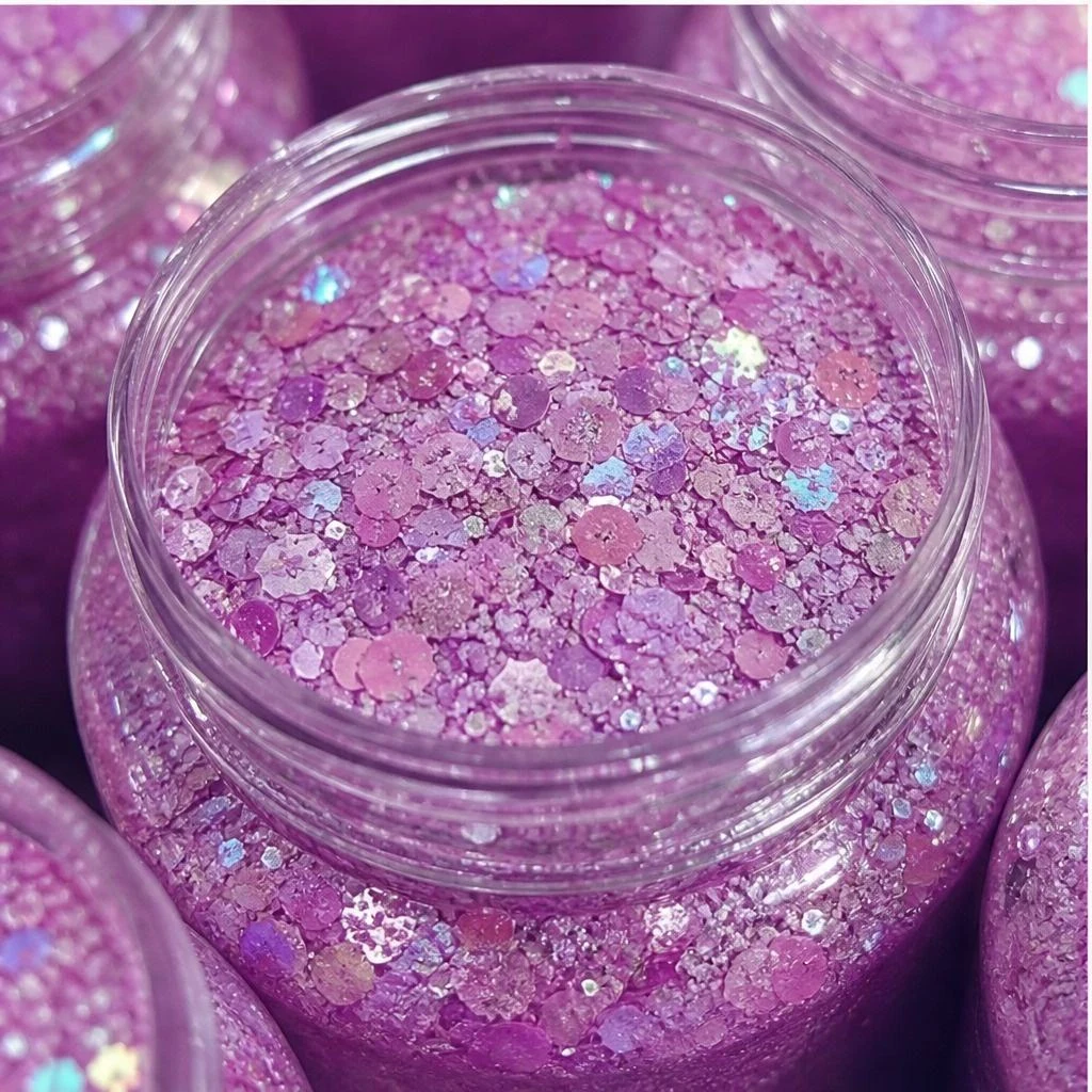 Chunky hexagon mix · 2oz shaker jar