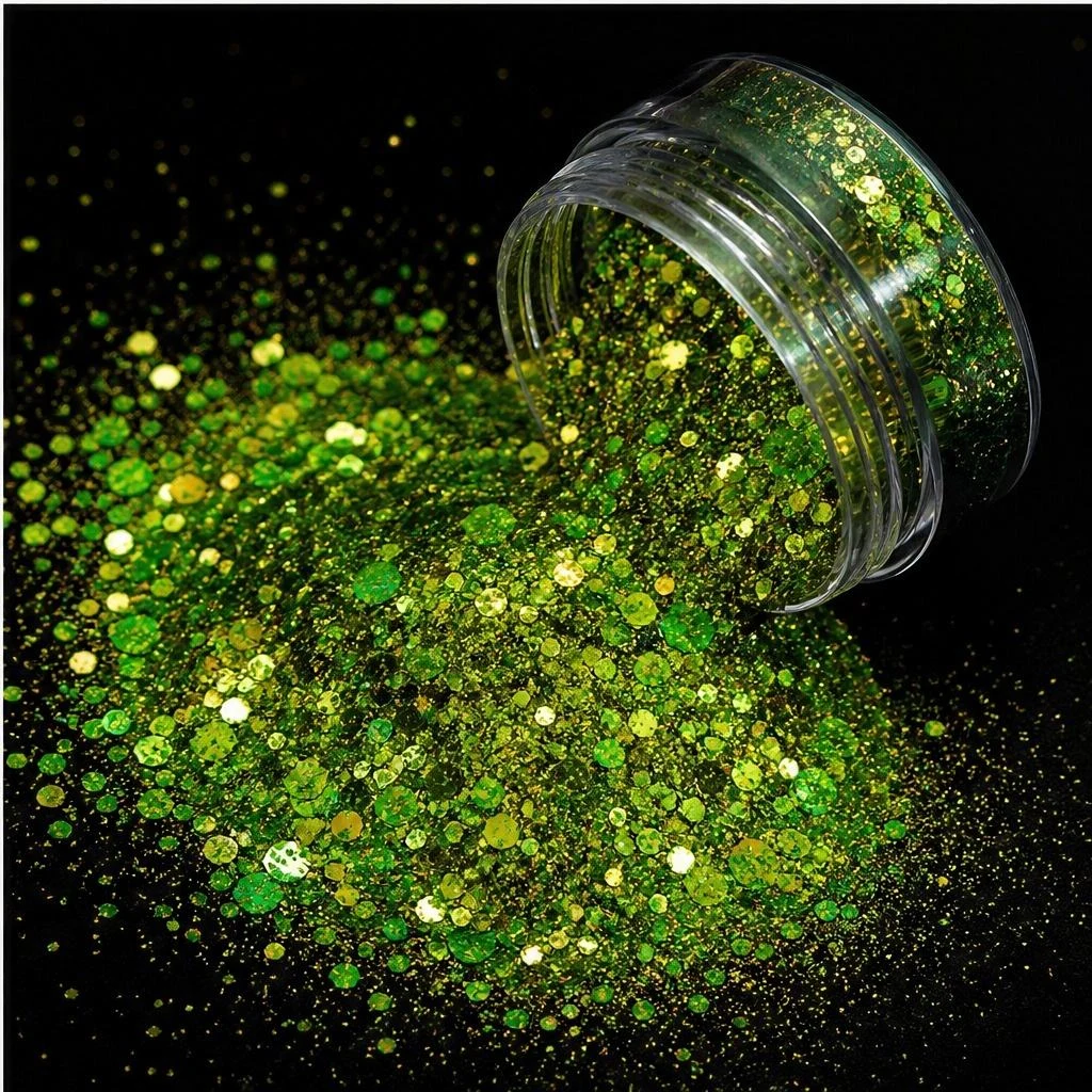 Iridescent bubble glitter