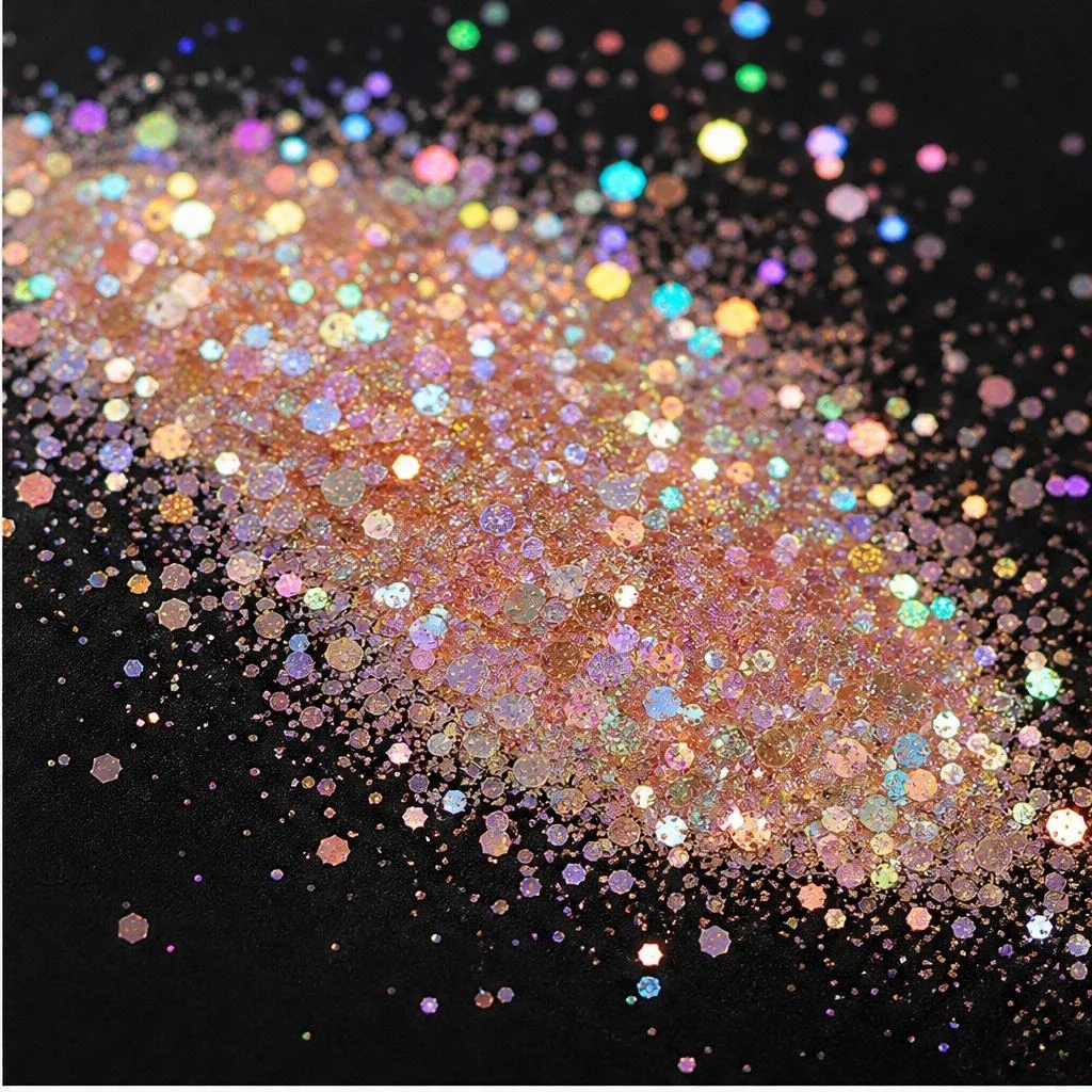 Opal white chunky glitter mix